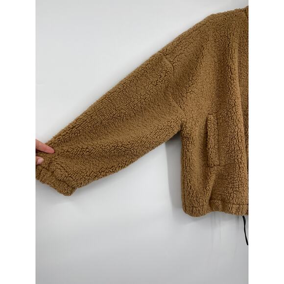 No Boundaries Juniors Brown Full Zipper Sherpa Jacket Size XL - Picture 5 of 10